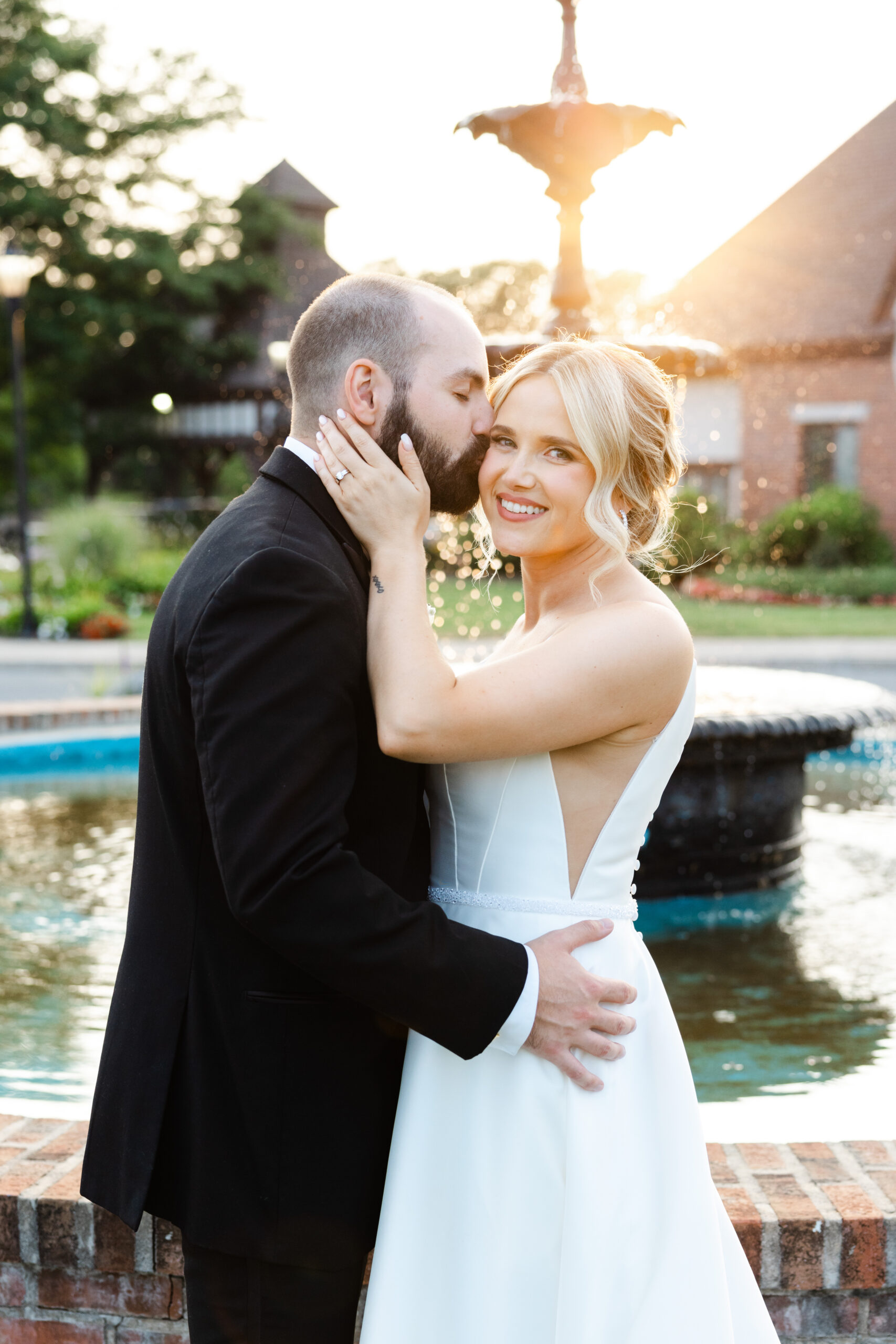 Bride and groom at the Hiland Country Club Queensbury, NY