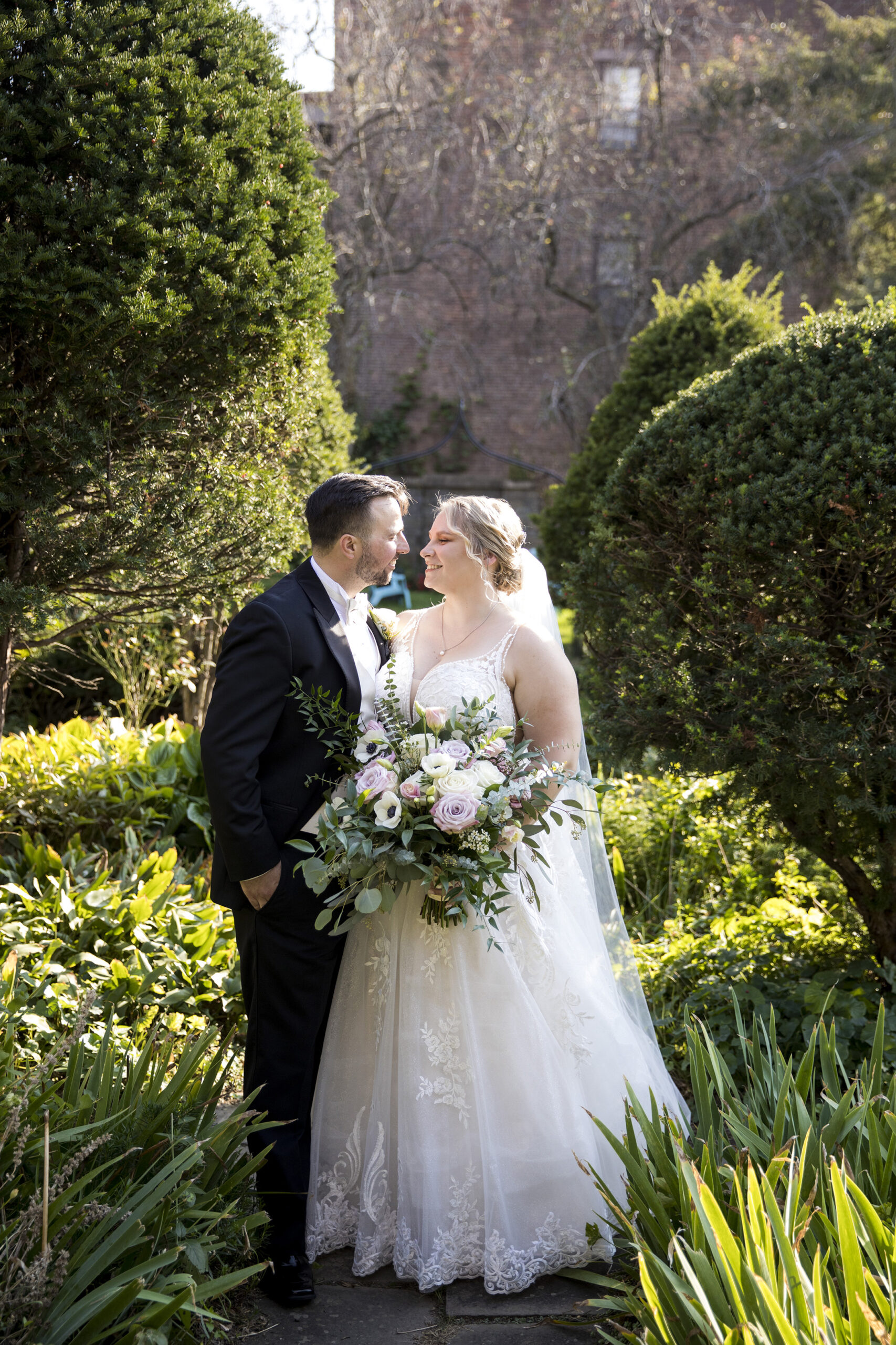 Bride and groom at a Birch Hill Catering wedding by Saratoga Springs photographer Caitlin Miller - one of our favorite Upstate NY wedding locations!