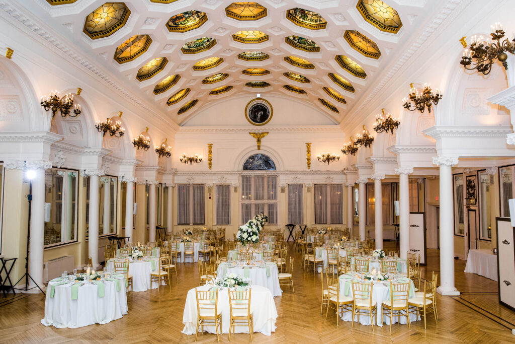 Reception room at a Canfield Casino wedding