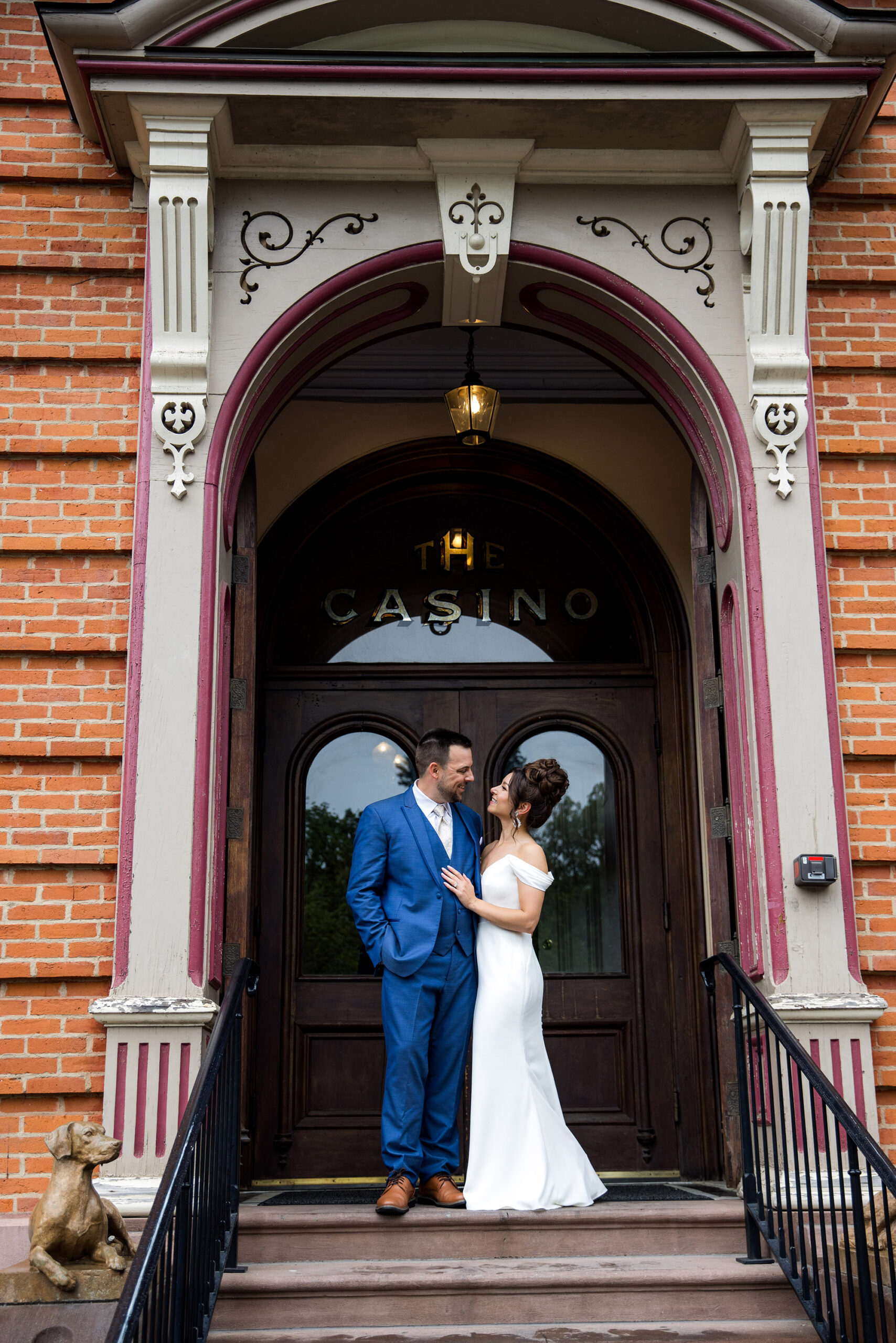 A wedding portrait in Saratoga Springs