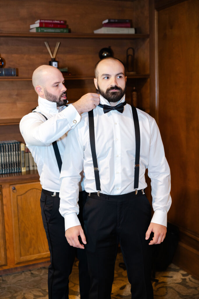 Photo of the groom from a wedding at the Hiland Country Club Queensbury, NY