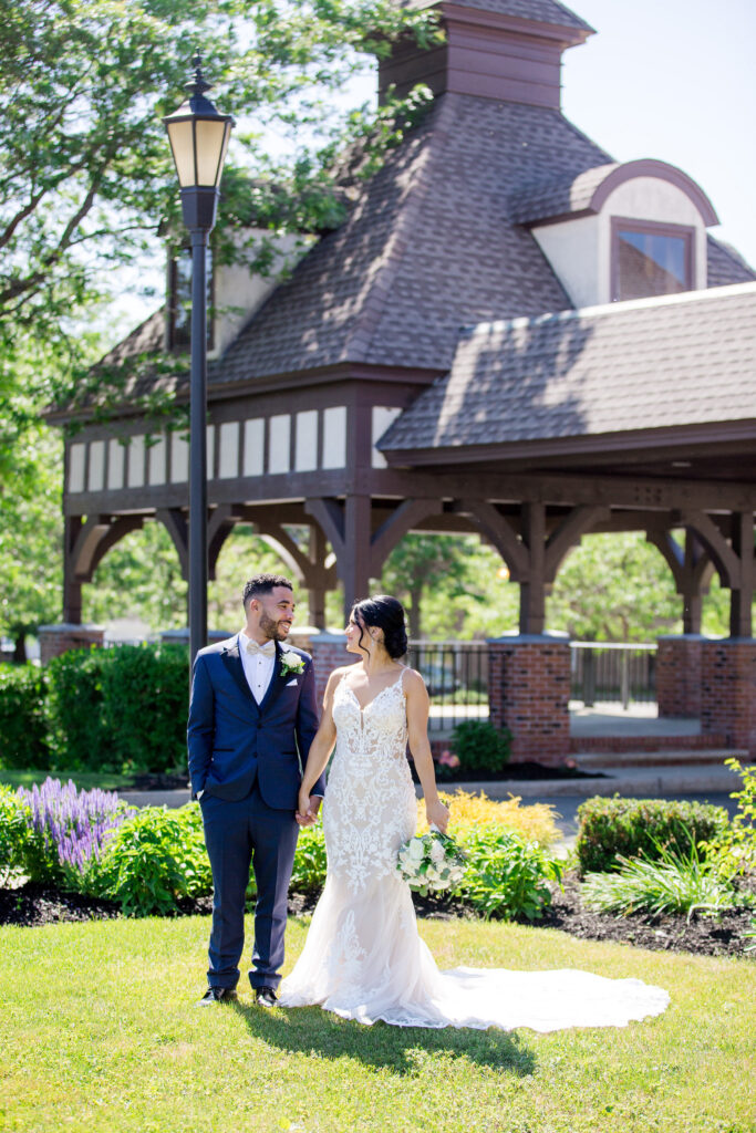 Bride and groom at a wedding at the Hiland Park Country Club Queensbury, NY