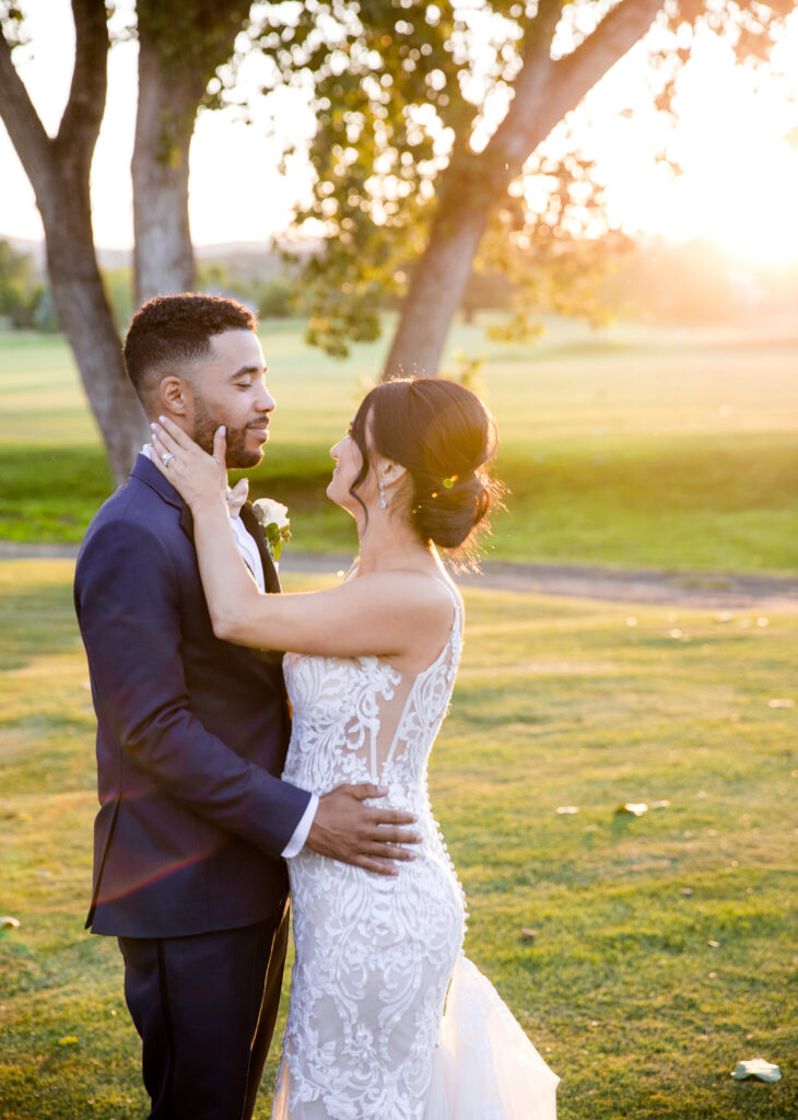 Newlyweds at a wedding at the Hiland Park Country Club Queensbury, NY