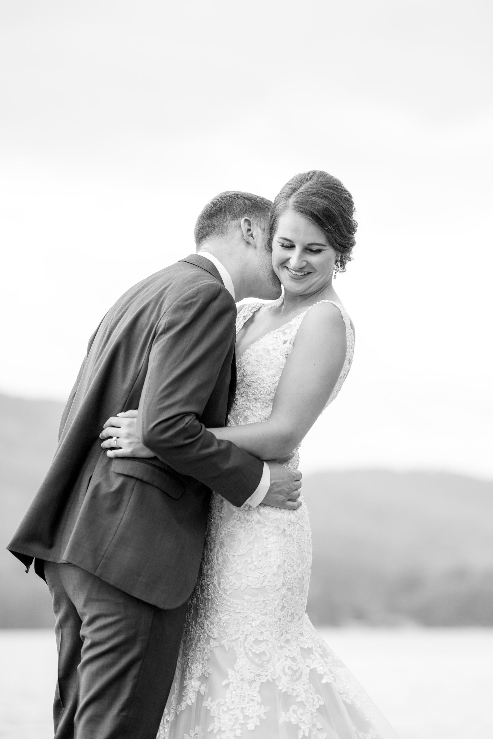 Bride and groom at a Lake George wedding at the the erlowest & sun castle resort, photographer in albany ny