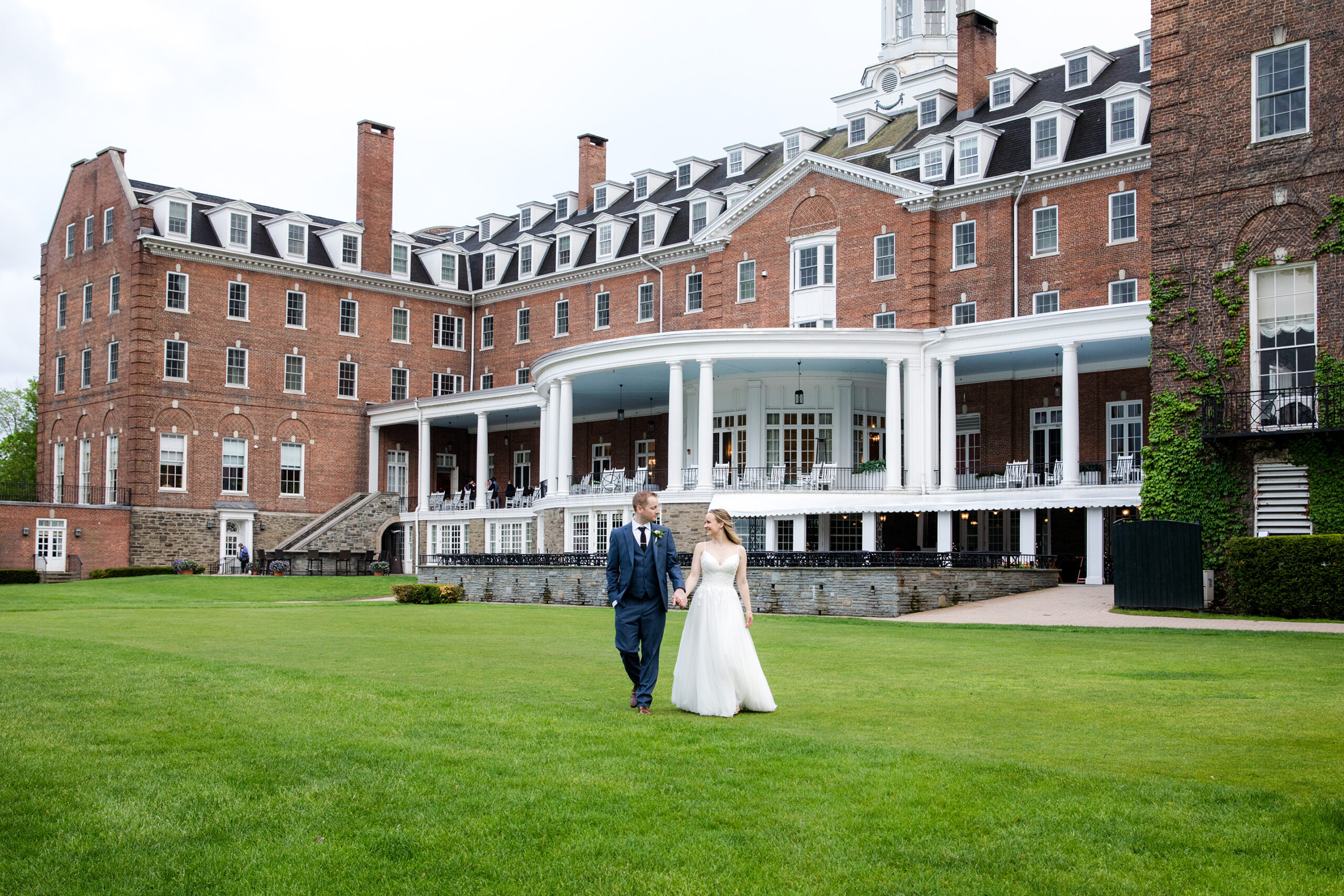 A bride and groom at the otesaga cooperstown ny, a cooperstown resort