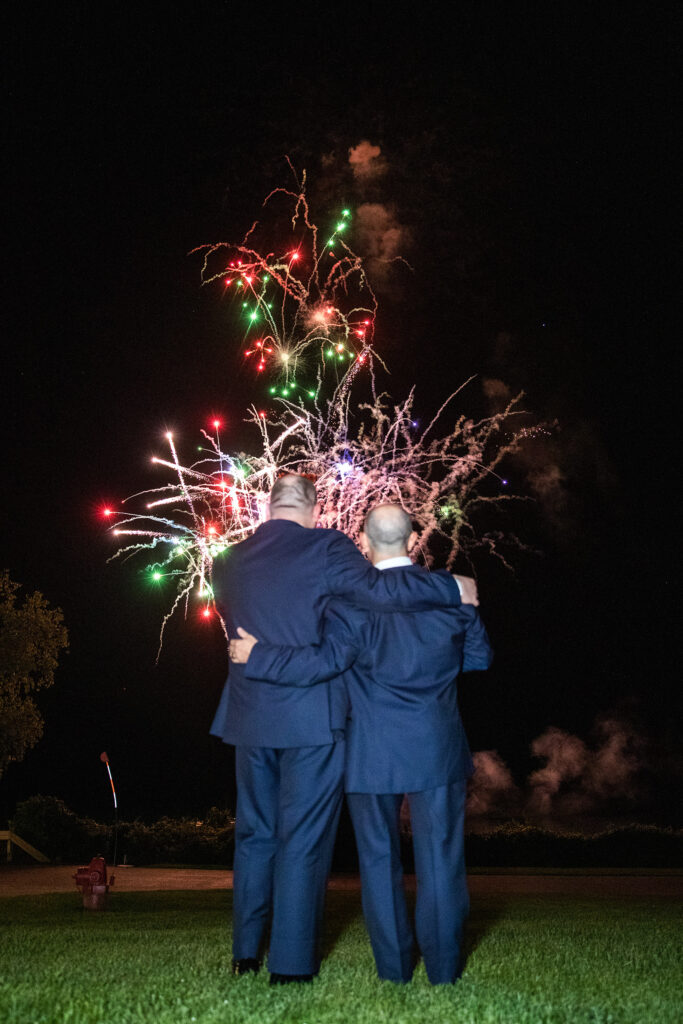 Fireworks at a Lake George wedding at the Sagamore Resort on Lake George NY