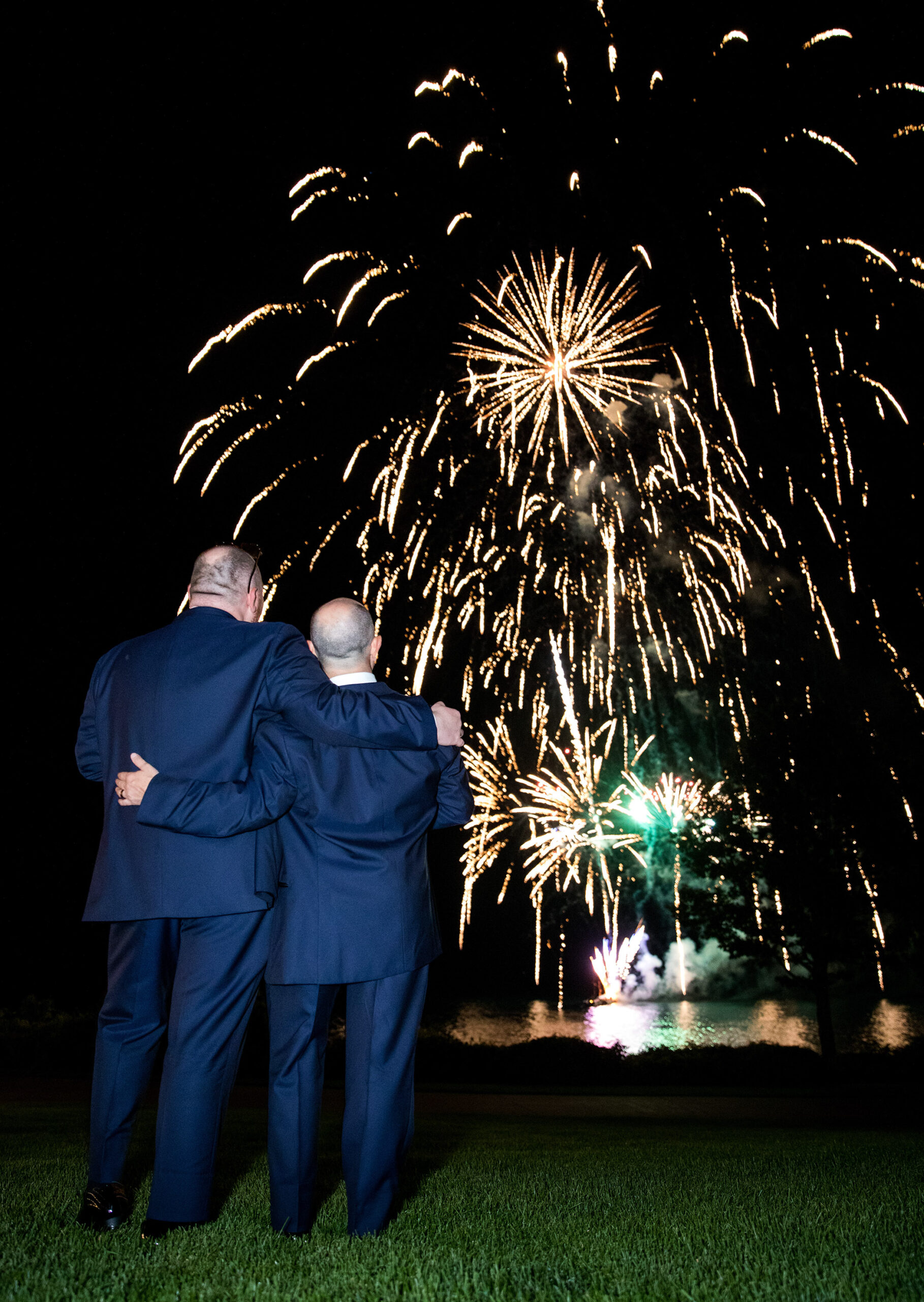 Fireworks at a Lake George wedding at the Sagamore Resort on Lake George NY