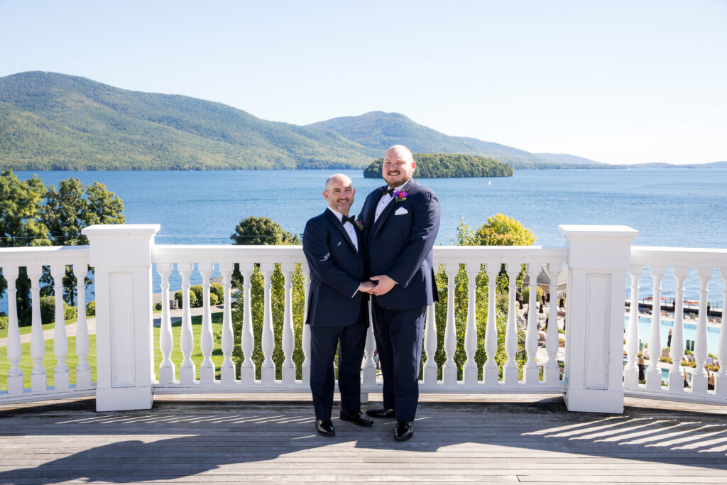 Same sex wedding portraits from a Lake George wedding at the Sagamore Resort on Lake George NY