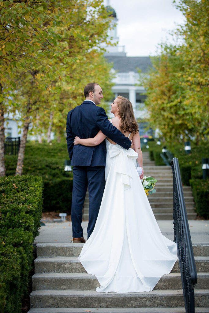 Couples photo from a Lake George wedding at one of our favorite lake george hotels - the Sagamore Resort on Lake George NY