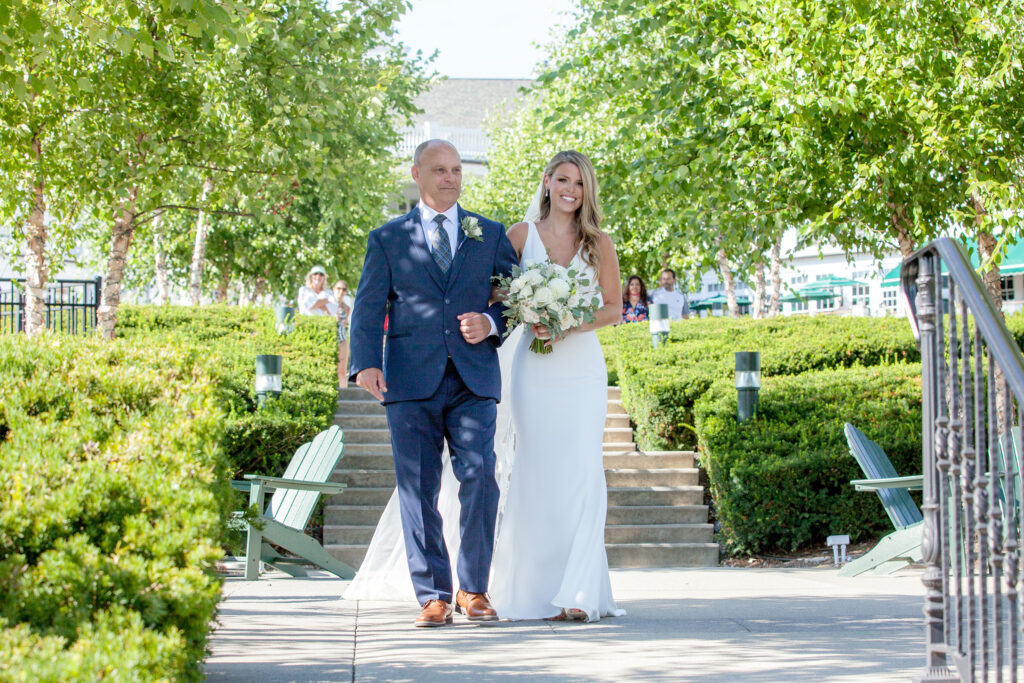 Wedding ceremony from a Lake George wedding at the Sagamore Resort on Lake George NY