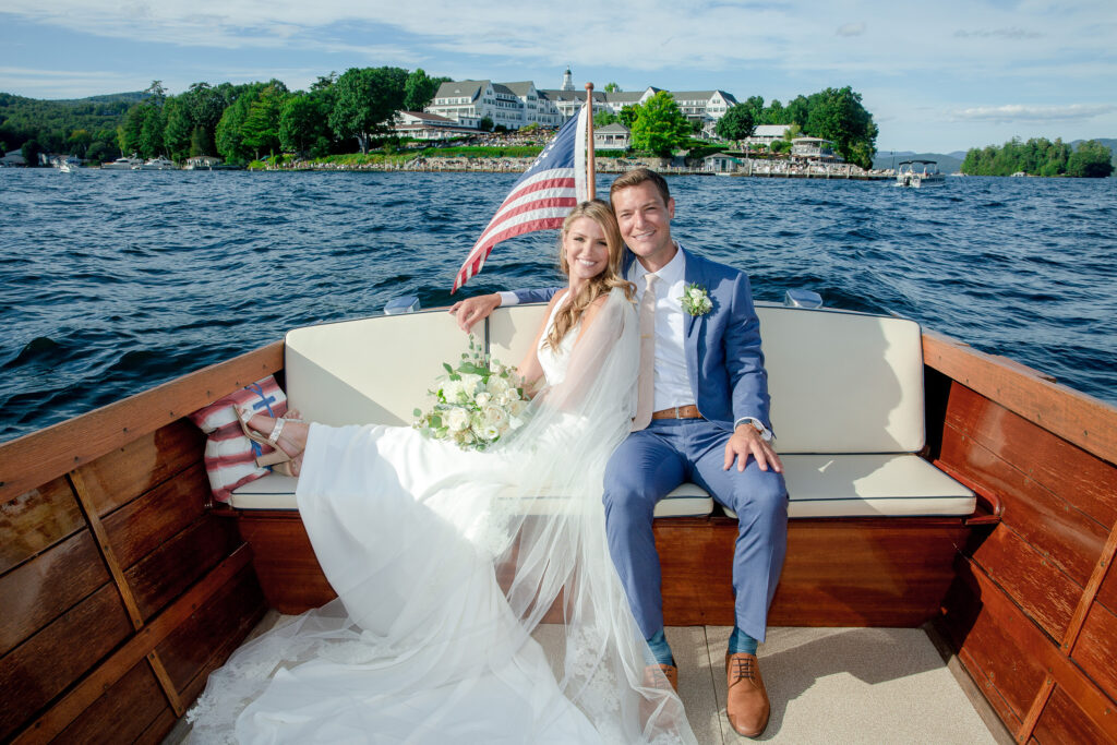 Bride and groom portraits from a Lake George wedding at the Sagamore Resort on Lake George NY