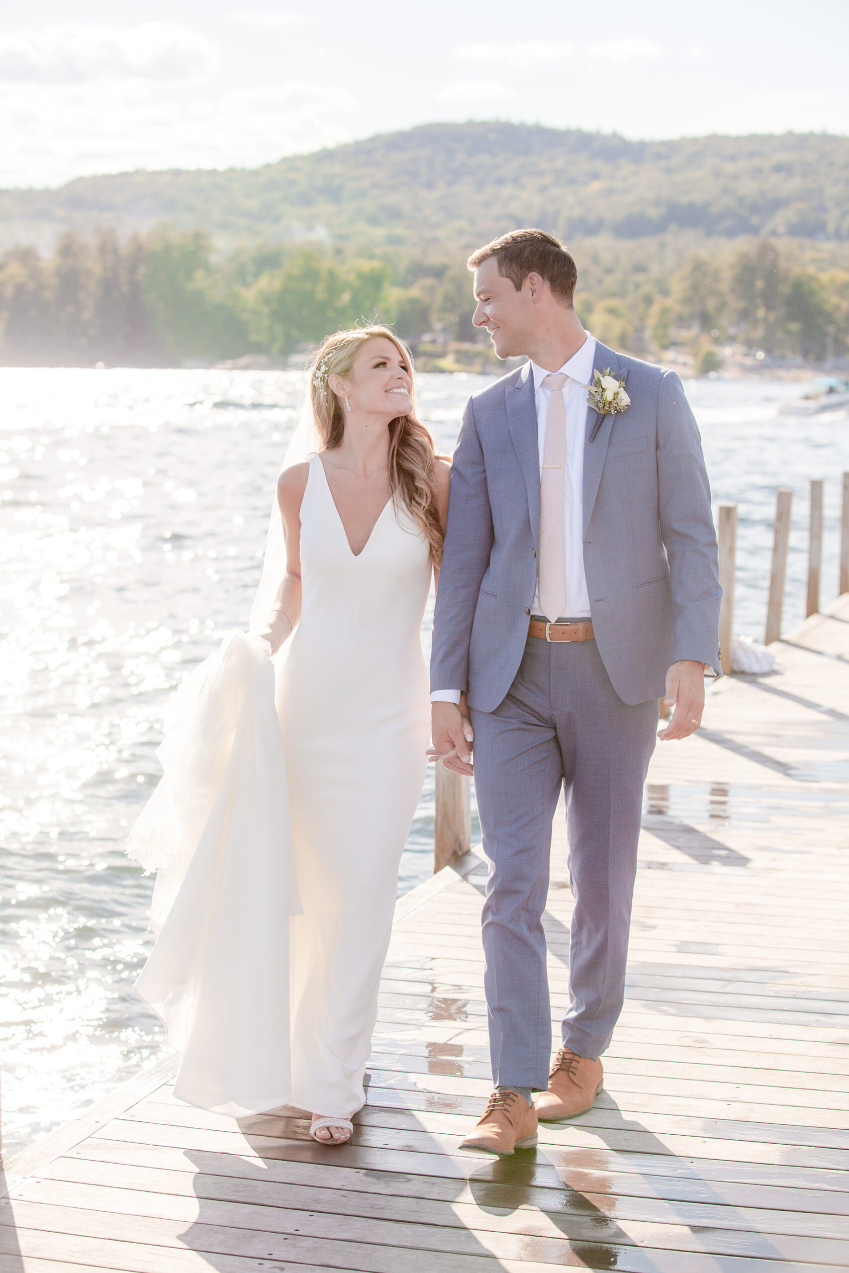 Bride and groom portraits from a Lake George wedding at the Sagamore Resort on Lake George NY