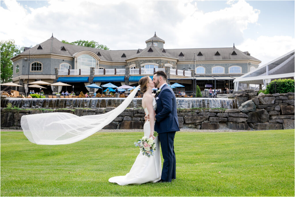 Bride and groom at a Saratoga National Golf Club wedding by Saratoga Springs photographer Caitlin Miller - one of our favorite Upstate NY wedding locations!