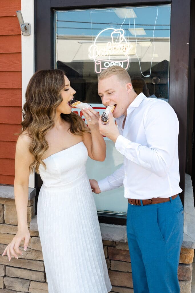 Photos from an engagement session in Lake George. Couple is getting married at the Inn at Erlowest - Adirondacks by Saratoga Springs wedding photographer Caitlin Miller