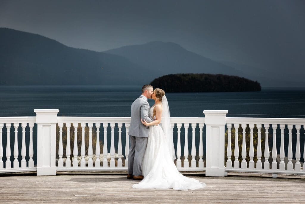 Photos from a stormy Sagamore Resort wedding on Lake George by Saratoga Springs wedding photographer Caitlin Miller